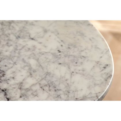 Gallery Direct Soho Mango Wood Oval Dining Table with Marble Top