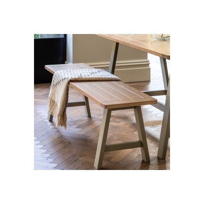 Gallery Direct Eton Painted Prairie Trestle Bench Gallery Direct Eton Painted Prairie Trestle Bench