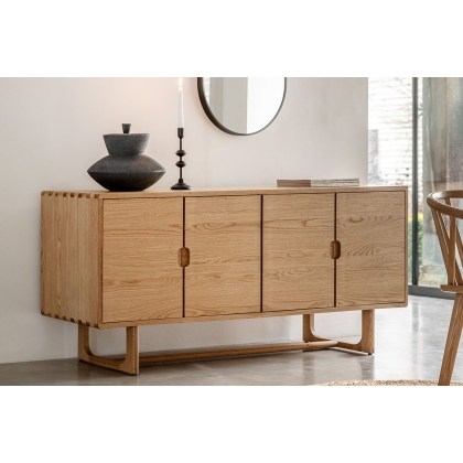 Gallery Direct Craft Natural Oak Large Sideboard Gallery Direct Craft Natural Oak Large Sideboard