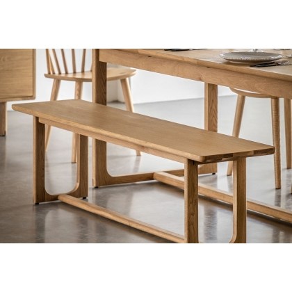Gallery Direct Craft Natural Oak Dining Bench Gallery Direct Craft Natural Oak Dining Bench