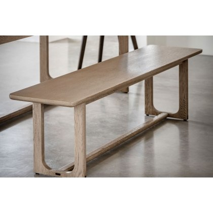 Gallery Direct Craft Smoked Oak Dining Bench Gallery Direct Craft Smoked Oak Dining Bench