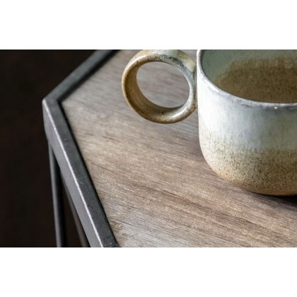 Gallery Direct Marshal Wood & Metal Set Of 2 Side Tables