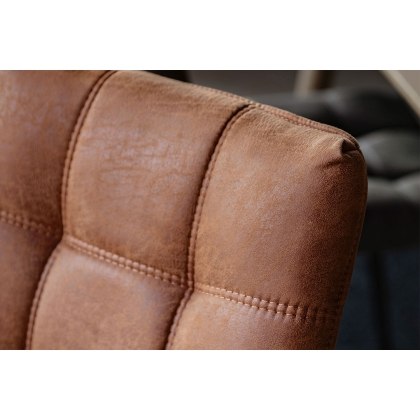 Gallery Direct Set of 2 Darwin Dining Chairs in Brown Leather