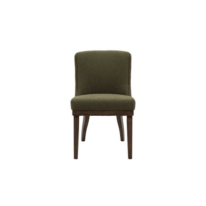 Gallery Direct Set of 2 Kelvedon Dining Chairs in Green Boucle