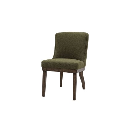 Gallery Direct Set of 2 Kelvedon Dining Chairs in Green Boucle