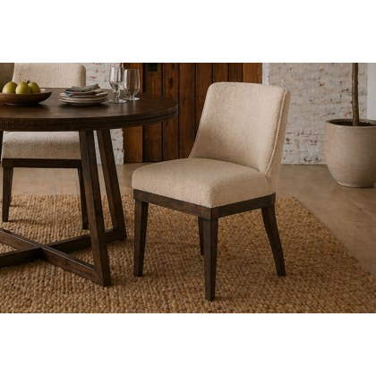 Gallery Direct Set of 2 Kelvedon Dining Chairs in Taupe Boucle