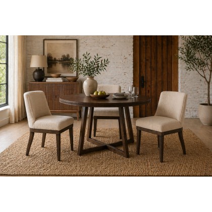 Gallery Direct Set of 2 Kelvedon Dining Chairs in Taupe Boucle