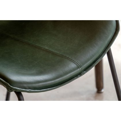 Gallery Direct Set of 2 Hawking Dining Chairs in Green PU Leather