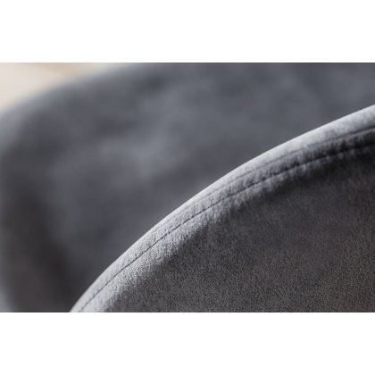 Gallery Direct Set of 2 Flanagan Dining Chairs in Grey Velvet