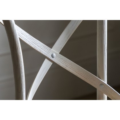 Gallery Direct Set of 2 Cafe White Oak Bar Stools with Rattan Seat