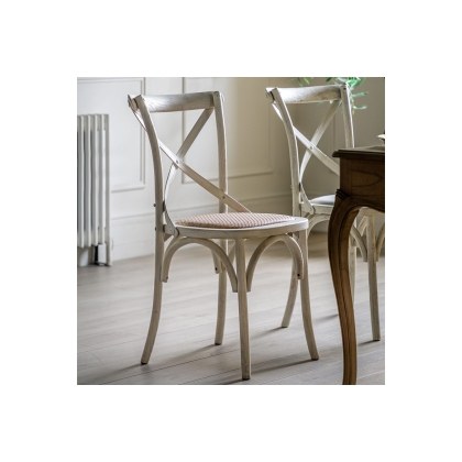 Gallery Direct Set of 2 Cafe White Oak Dining Chairs with Rattan Seat Gallery Direct Set of 2 Cafe White Oak Dining Chairs with Rattan Seat