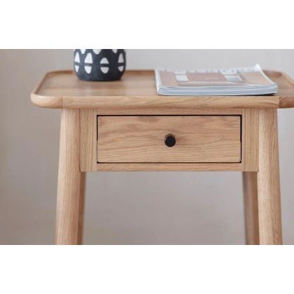 Gallery Direct Kingham Oak 1 Drawer Side Table Gallery Direct Kingham Oak 1 Drawer Side Table