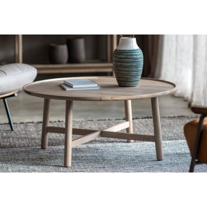 Gallery Direct Kingham Grey Oak Round Coffee Table Gallery Direct Kingham Grey Oak Round Coffee Table