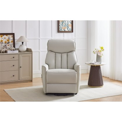 Barcelona Leather Match Riser Recliner Chair