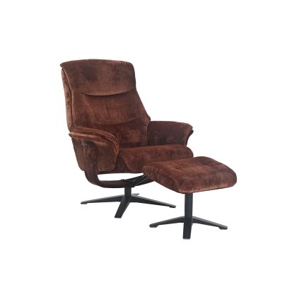 Hudson Swivel Recliner Chair and Stool Hudson Swivel Recliner Chair and Stool