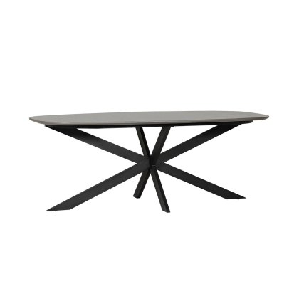 Sadie Industrial 160cm Dining Table in Smoke Finish Sadie Industrial 160cm Dining Table in Smoke Finish