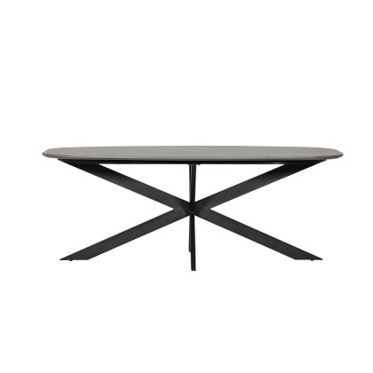 Sadie Industrial 160cm Dining Table in Smoke Finish Sadie Industrial 160cm Dining Table in Smoke Finish