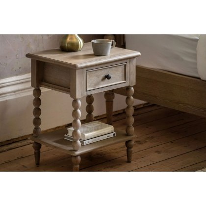 Gallery Direct Artisan Limewash Oak Bedside Table