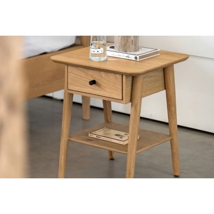 Gallery Direct Hatfield Natural Oak Bedside Table