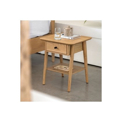 Gallery Direct Hatfield Natural Oak Bedside Table