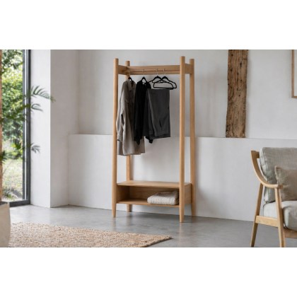Gallery Direct Hatfield Natural Oak Open Wardrobe
