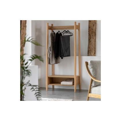 Gallery Direct Hatfield Natural Oak Open Wardrobe