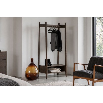Gallery Direct Hatfield Smoked Oak Open Wardrobe