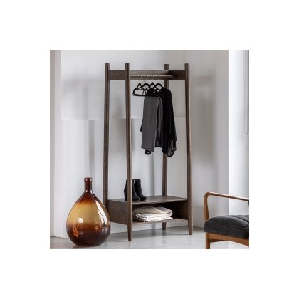 Gallery Direct Hatfield Smoked Oak Open Wardrobe