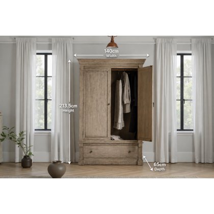 Gallery Direct Vancouver Rustic Wardrobe