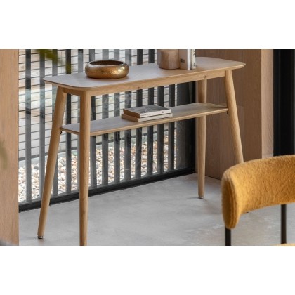Gallery Direct Hatfield Natural Oak Console Table