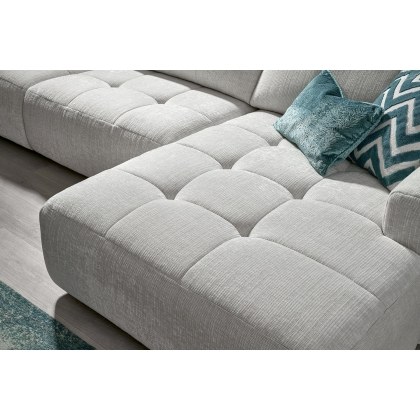 Opulent Fabric Modular Sofa with Chaise End Opulent Fabric Modular Sofa with Chaise End