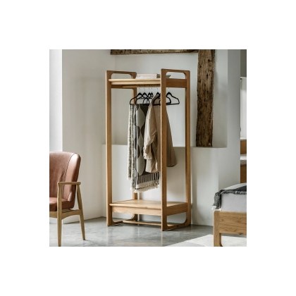 Gallery Direct Craft Natural Oak Open Wardrobe