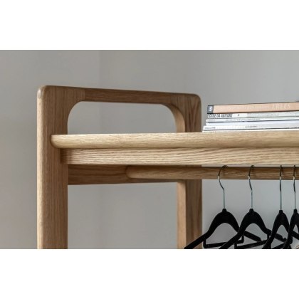 Gallery Direct Craft Natural Oak Open Wardrobe