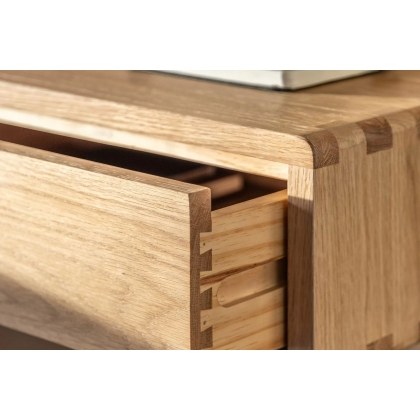 Gallery Direct Craft Natural Oak 1 Drawer Bedside Table