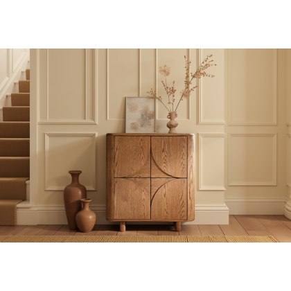 Austin Warm Oak Highboard Cabinet
