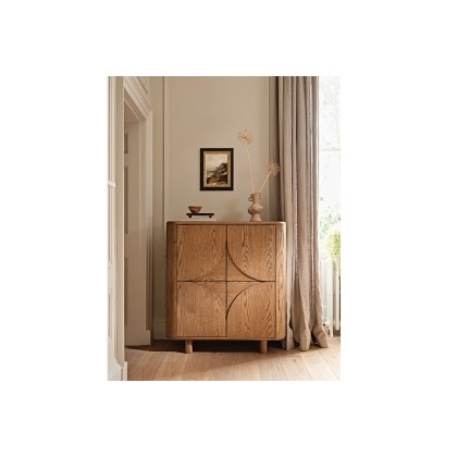 Austin Warm Oak Highboard Cabinet