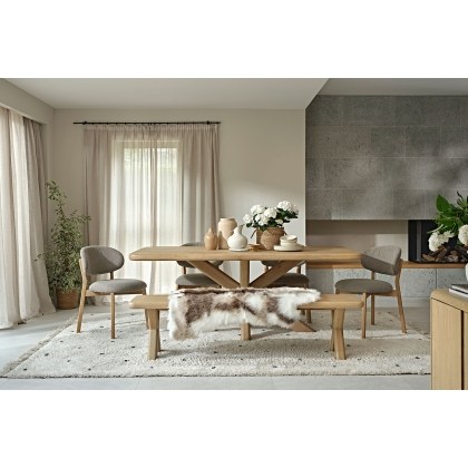Flynn Natural Oak 180cm Dining Bench
