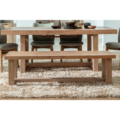 Oakley Reclaimed Wood 160cm Dining Bench in Rustic Buff Finish Oakley Reclaimed Wood 160cm Dining Bench in Rustic Buff Finish