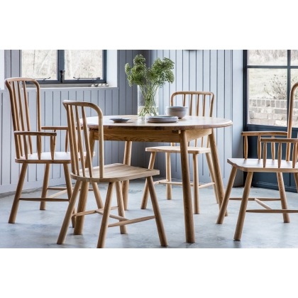Gallery Direct Wycombe Oak Round Extending Dining Table Gallery Direct Wycombe Oak Round Extending Dining Table