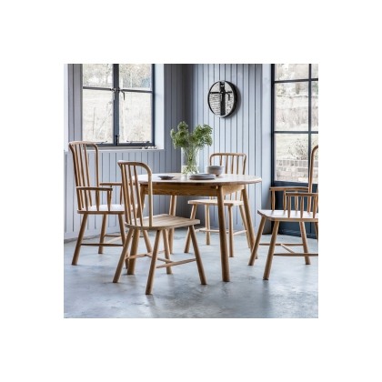 Gallery Direct Wycombe Oak Round Extending Dining Table Gallery Direct Wycombe Oak Round Extending Dining Table