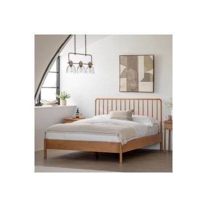 Gallery Direct Wycombe Oak Spindle Bed Frame