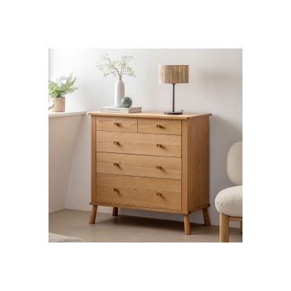 Gallery Direct Wycombe Oak 5 Drawer Chest of Drawers