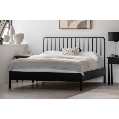 Gallery Direct Wycombe Black Oak Spindle Bed Frame