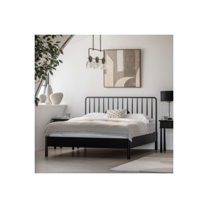 Gallery Direct Wycombe Black Oak Spindle Bed Frame