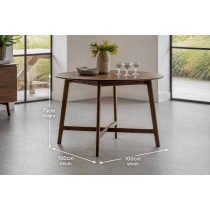 Gallery Direct Madrid Round Dining Table in Oak Gallery Direct Madrid Round Dining Table in Oak