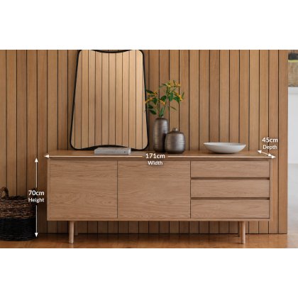 Gallery Direct Madrid Large Sideboard in Oak Gallery Direct Madrid Large Sideboard in Oak