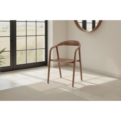 Gallery Direct Madrid Wooden Dining Chair in Walnut (Pair)