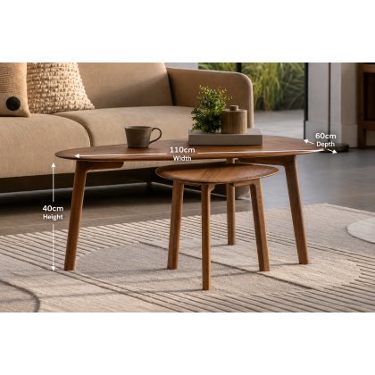 Gallery Direct Madrid Coffee Table Nest in Walnut