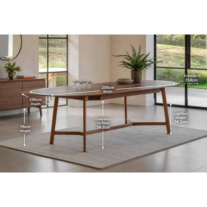Gallery Direct Madrid Extending Dining Table in Walnut Gallery Direct Madrid Extending Dining Table in Walnut