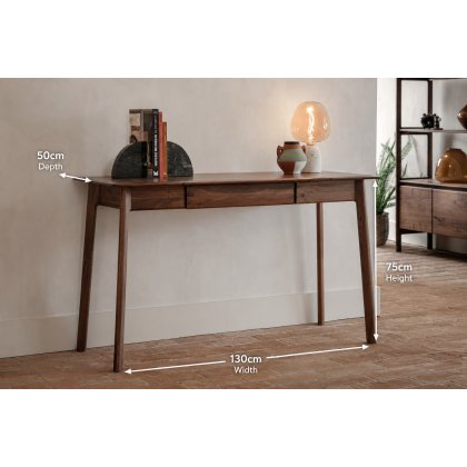 Gallery Direct Madrid 1 Drawer Desk in Walnut Gallery Direct Madrid 1 Drawer Desk in Walnut